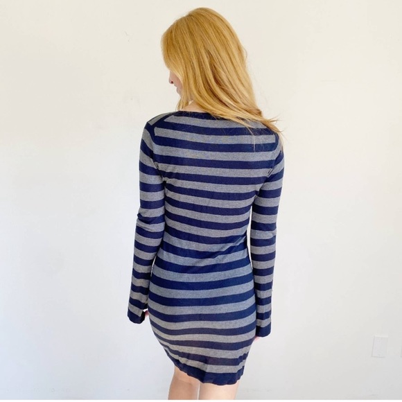 BCBGMAXAZRIA silk cashmere blend striped dress xs - Picture 2 of 12